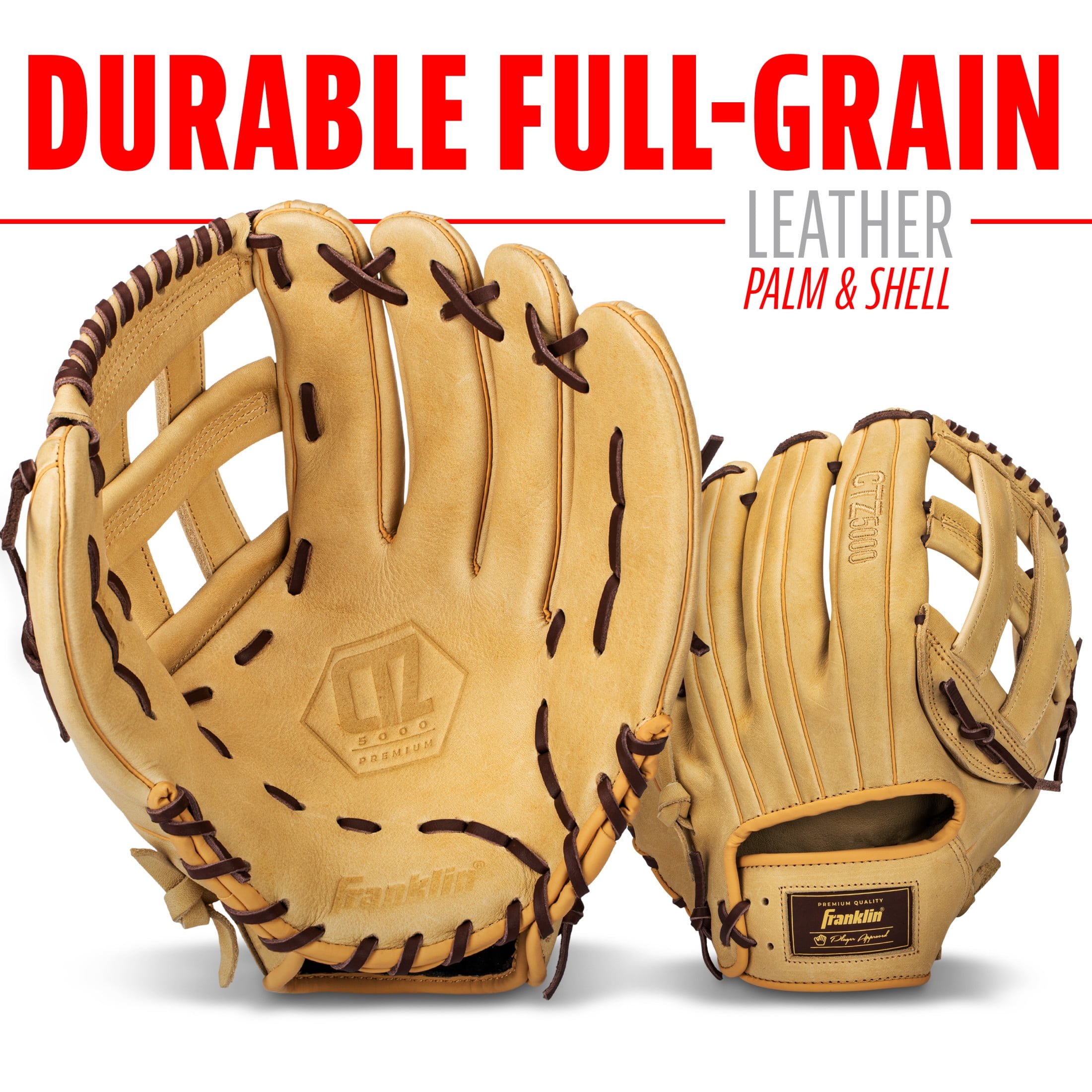 Franklin Sports CTZ5000 Cowhide Leather Baseball Outfield Glove