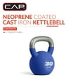 thumbnail image 3 of CAP, 30lb Neoprene Coated Kettlebell, Blue, 3 of 4