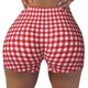 thumbnail image 2 of Fotbe Red Checkboard Shorts Sin Costuras – Shorts Deportivos de Cintura Alta para Mujer, Elásticos para Gimnasio, Yoga, Running o Ciclismo-Medium, 2 of 8