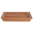 thumbnail image 3 of G.E.T. Rectangular Honey Polypropylene Washable Basket - 20 3/4"L x 13"W x 3 1/8"H, 3 of 3