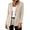 Beige【Mix, Match & Rotate: Stock Up on Daily Colors】, variant on Blazers for Women Jackets Long Sleeve Notched Lapel Single Breasted Business Casual Work Office Faux Suede Blazer Coat with Pockets ,Brown Size S