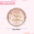 thumbnail image 2 of Platos de fiesta Cekivina Rose Gold, 23 cm, papel desechable, 20 unidades, 2 of 6