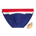thumbnail image 2 of ZenCart Men Swimming Briefs with Padded Cup Mid-rise Color-Block Design Side Split Quick-Drying Elastic Breathable Swim Trunks, 2 of 8