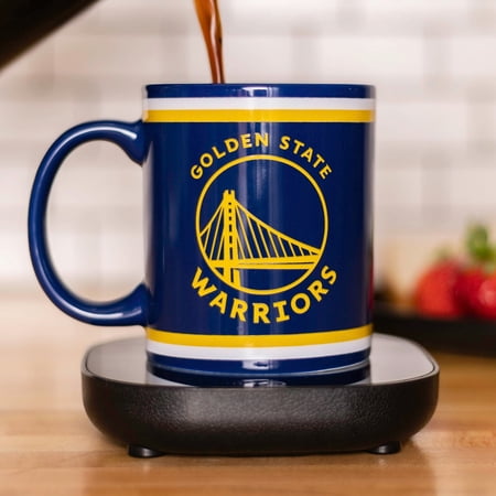 Uncanny Brands NBA Golden State Warriors Logo 12oz Mug Warmer Set