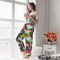 thumbnail image 4 of Uemuo Green Mushroom Pattern Women's Wide Leg Palazzo Lounge Pants with Pockets Light Weight Loose Comfy Casual Pajama Pants-Small, 4 of 9