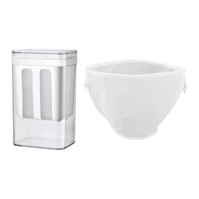 Colador para yogurtera, cesta separadora de suero con tapa, recipiente ligero y fácil de usar. 1800 ml