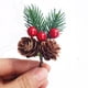 thumbnail image 4 of Mini árbol de Navidad con agujas de pino, accesorios para caja de regalo, decoración de flores artificiales, decoración navideña, nieve en polvo, copo de nieve, agujas de pino, 4 of 5