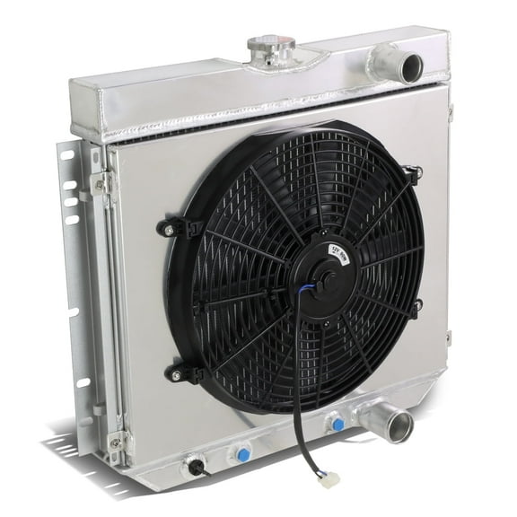 DNA Motoring For 67-70 Ford Mustang Falcon 3-Rrow Full Aluminum Racing Radiator w/12v Fan Shroud
