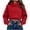 Red, variant on Smupbvky Cropped Hoodie for Women Trendy Drop Shoulder Pullover Casual Fall Cuffed Long Sleeve Tops with Pocket (XL, Red)