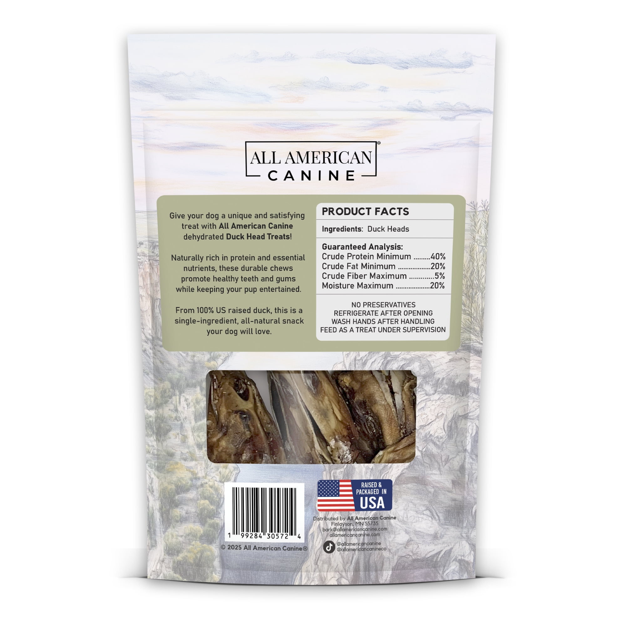 All American Canine Duck Heads, 5 count
