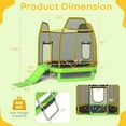 thumbnail image 2 of Gymax 7FT Kids Recreational Trampoline w/ Ladder & Slide Ocean Ball Indoor Outdoor Green, 2 of 9