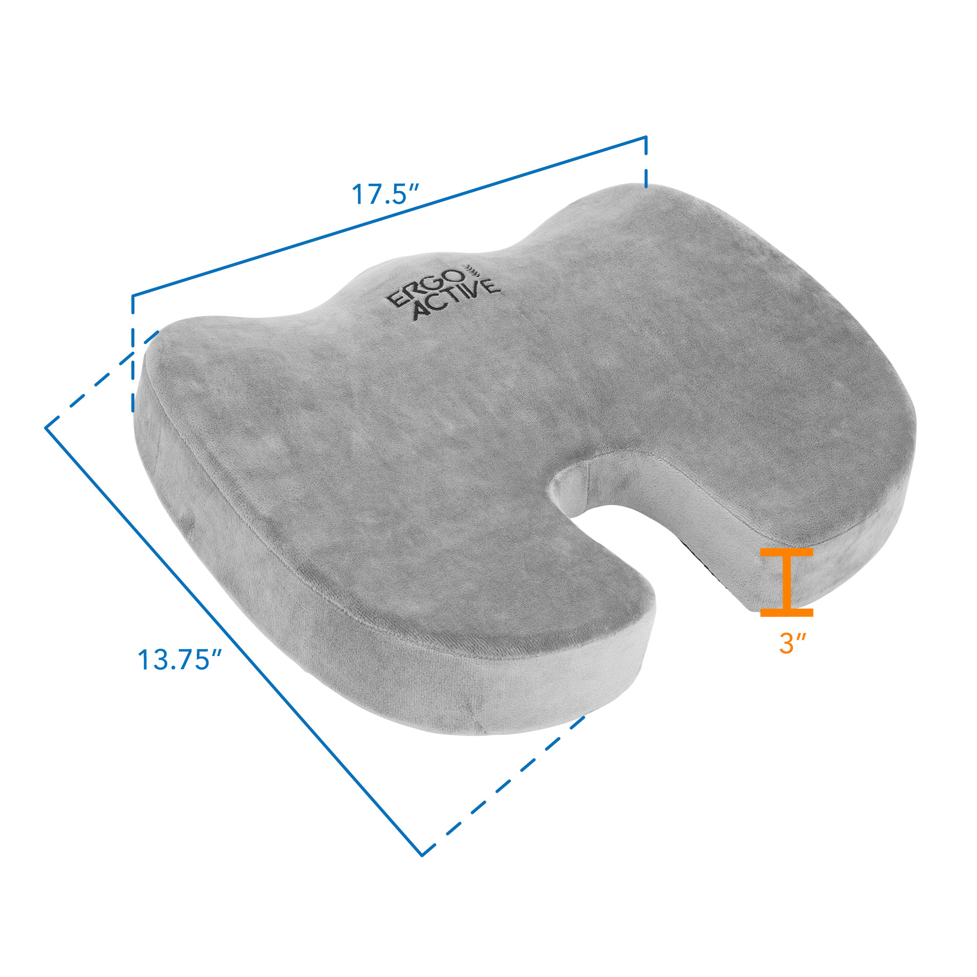Mount-It Ergoactive Gel Cooling Seat Cushion With Memory Foam