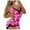 Hot Pink, variant on Pajamas For Women Set Valentines Day Heart Graphics V Neck Vest Top And Elastic Waist Shorts Sleepwear Soft 2 Piece Outfits Loungewear Sets Pink XXL