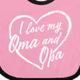thumbnail image 4 of Inktastic I Love My Oma and Opa in White Chalk Heart Boys or Girls Baby Bib, 4 of 4