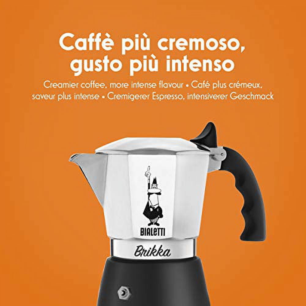 Bialetti Brikka Aluminium Stovetop Coffee Maker 4 Cup (180ml): (Red)