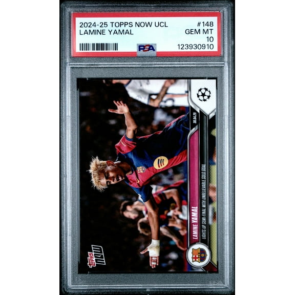 Graded 2024 Topps Now UCL Lamine Yamal #148 Rookie RC Soccer Card PSA 10 Gem Mint