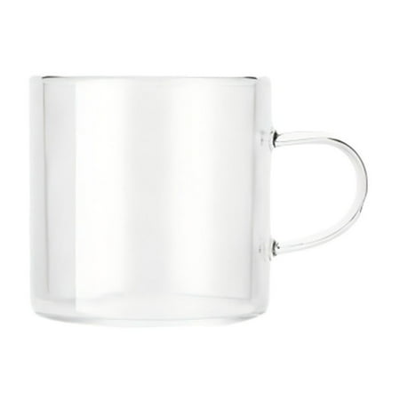 Borosilicate Glass Water Cup Small Handled Coffee Cup Tea Tasting Cup Thickened Heat-Resistant Transparent Glass Cups Ergonomic Handle Versatile Household Teaware Small Drinking Glasses 1 Cup