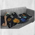 thumbnail image 6 of Saying Soft Flannel Fleece Throw Blanket, Outer Space Planets Star Cluster Solar System Moon Comets Sun Cosmos Illustration, Cozy Plush for Indoor and Outdoor Use, 60" x 80", Multicolor, by Ambesonne, 6 of 6
