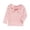 Pink, variant on Girls Bow Knot Notch Neck Long Sleeve Tops Striped Pattern Classic Print T-Shirts Stylish Apparel Tees 6M-5Y