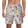 thumbnail image 3 of Uemuo Retro Musi Disco Pattern Mens Swim Trunks Quick Dry Board Shorts with Mesh Lining, Stretch Beach Shorts Quick Dry No-Chafing Board Shorts-X-Large, 3 of 9