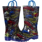 Western Chief Kids Boys Racecars Lighted PVC Toddler/Little Kid 5 Toddler Grey