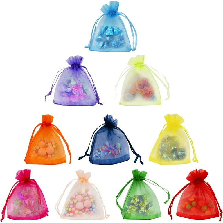 100pcs Simple Style Thankyougift Jewelry Bags In Random Colors