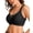 Black, variant on Womens Wireless Bras V Mesh Comfortable Supportive Bralette Push UP Tshirt Bra No Underwire Seamless Full Coverage