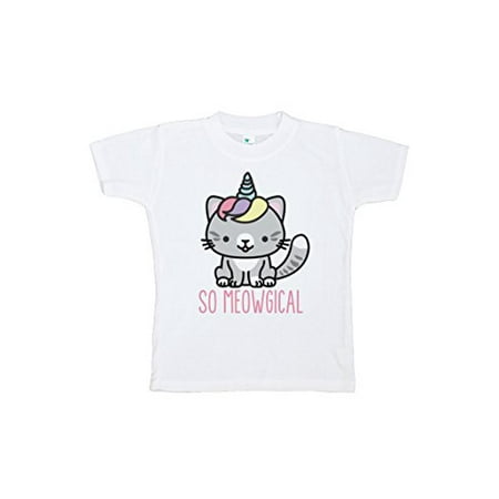 

7 ate 9 Apparel Kids Cat Unicorn T-Shirt 2T White