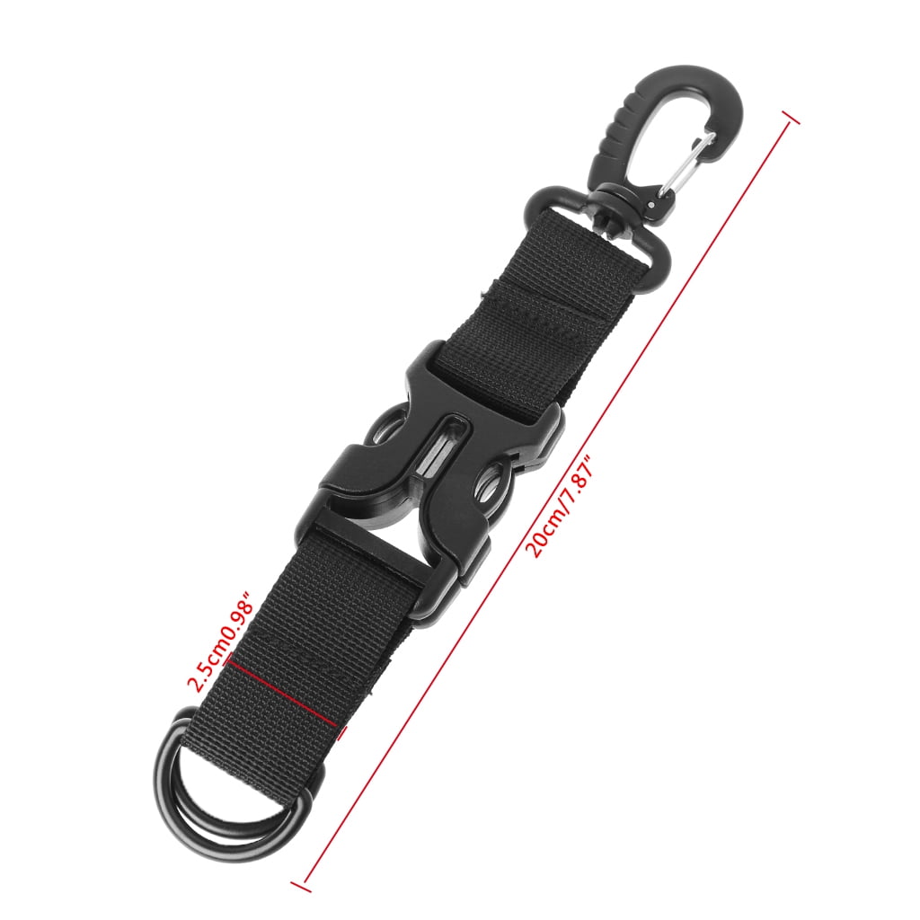 Outdoor EDC Tactical Keychain Molle Webbing Backpack Clip Carabiner Buckle Hook 