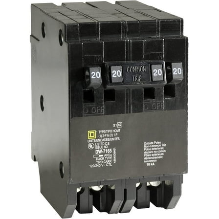 Square D by Schneider Electric HOMT2020220CP Circuit Breaker, As shown in the image