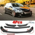 thumbnail image 6 of 4pcs Set Front Bumper Spoiler Lip Splitter Diffuser for 2006-2013 Lexus IS200T IS250 IS350 F-Sport, Carbon Fiber Style, 6 of 8