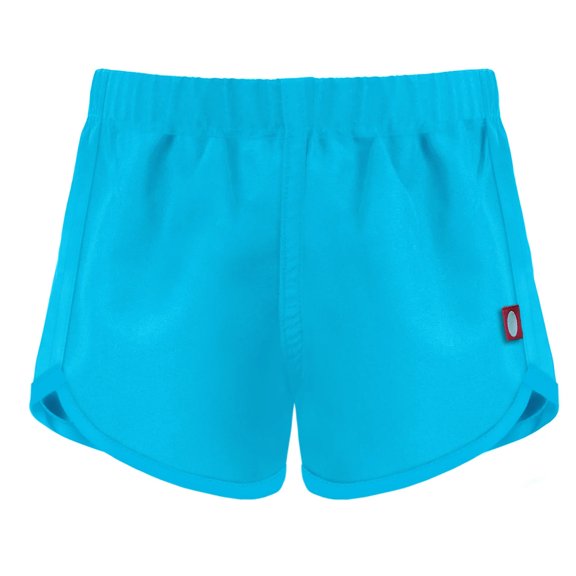 Girls UPF 50  Swim/Camp Board Short | Turquoise w. Matching Trim