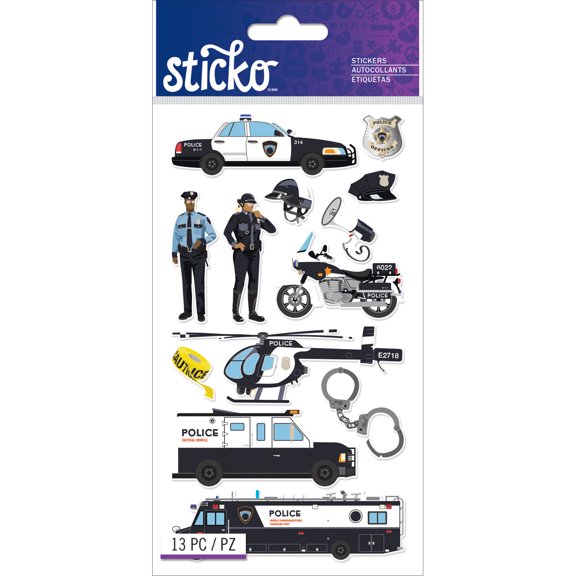 Sticko Stickers-Police Officer Cars