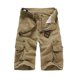 thumbnail image 2 of Mens Shorts Carga Estilo Recortado con Bolsillos de Botón de Cremallera, Pantalones Cortos Casuales de Poliéster Sólido para Hombre, 2 of 4
