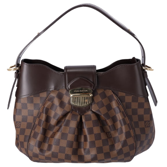 Pre-Owned Louis Vuitton Sistina MM Shoulder Bag N41541 Ebene Damier Canvas