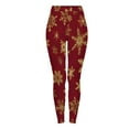 thumbnail image 5 of purcolt Christmas Leggings for Women Snowflake Prined Buttery Soft Tummy Control Workout Gym Yoga Pants Xmas Holiday Leggings Gifts for Ladies, 5 of 9