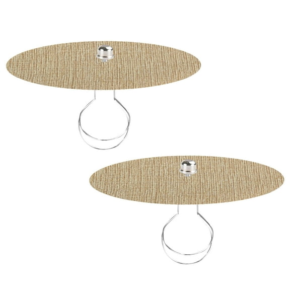 Kiven 11.8 in Round Diffuser Shade with Clip Adapter, Acrylic Lamp Shade Diffusers for Pendants Light Table Lamp, Fits 12-14" Openings, Khaki, 2 Pack