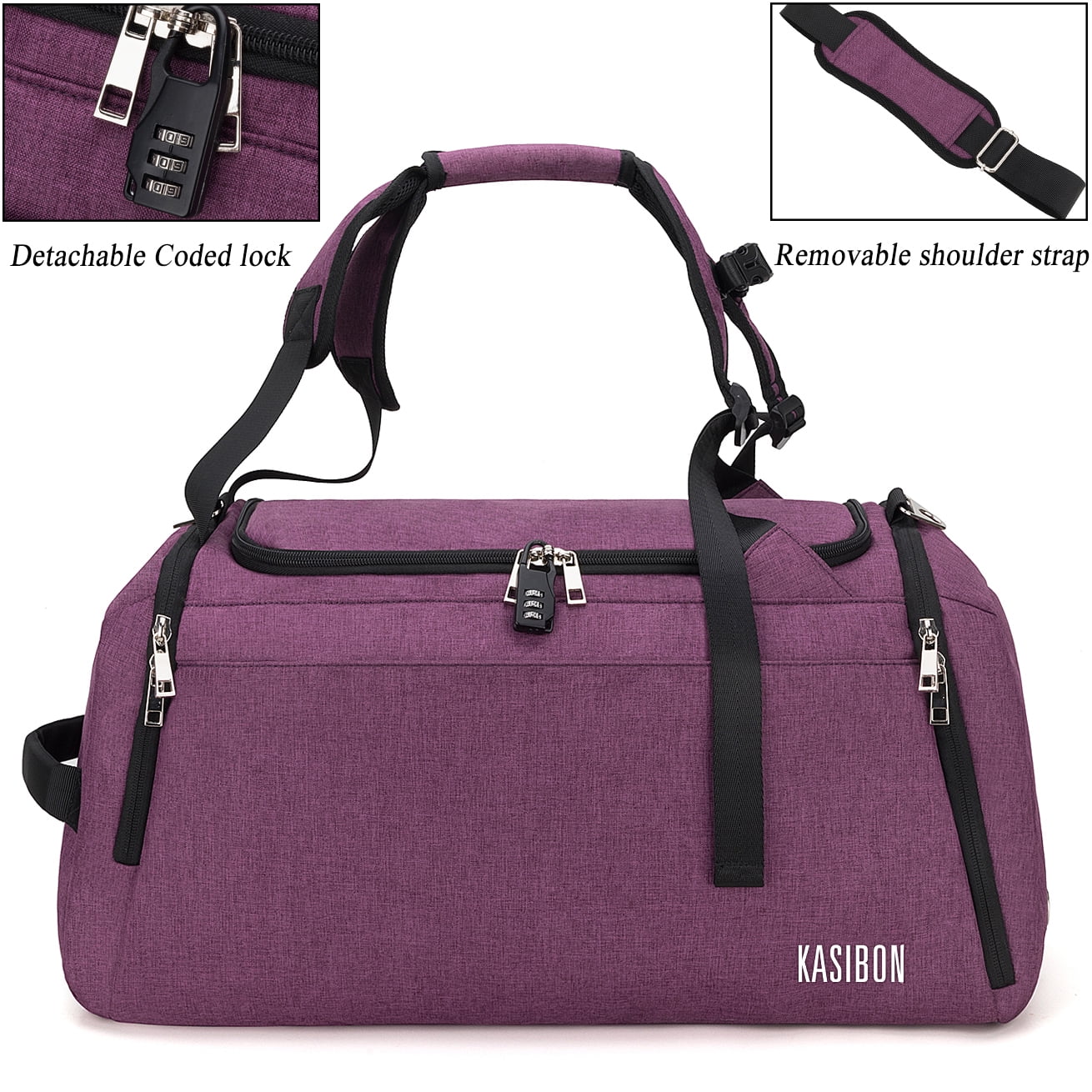 UKEIN Gym Bag for Men Sports Duffel Bags for Travel 42L Waterproof Gym Duffle Bags for Men with Shoe Compartment and Wet Pocket