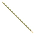 thumbnail image 2 of Primal Gold 14 Karat Yellow Gold Floral Diamond and Peridot Bracelet, 2 of 4