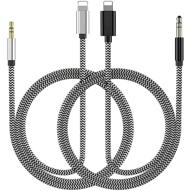 Apple MFi Certified] iPhone Aux Cord for Car, Lightning to 3.5mm