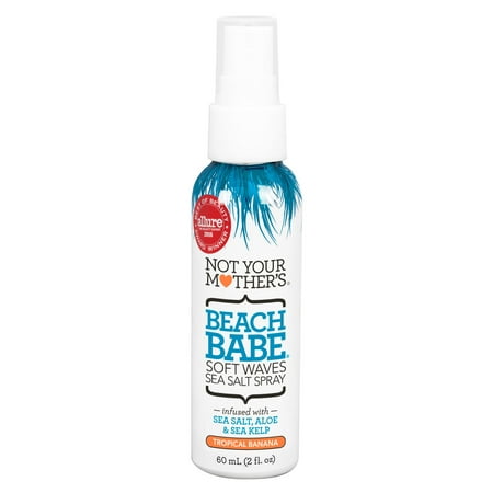 (2 pack) (2 Pack) Not Your Mother's Beach Babe Soft Waves Sea Salt Spray, Trial & Travel Size, 1.5 Oz