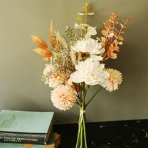 Wedding Bouquet Fake Flowers, Bridal Handheld Floral Arrangement, Realistic Silk Peony Roses, Outdoor Ceremony Decor, Reusable Bridesmaid Bouquet, Gift for Bride