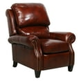 Barcalounger Churchill II Reddish Brown Leather Recliner with Nailheads
