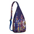 thumbnail image 1 of Ethnic Mandala Sling Backpack - Exotic Paisley & Abstract Pattern, Fashionable Layered Storage Pack for Students & Outdoor Enthusiasts, 1 of 4