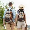 thumbnail image 4 of Rocae Romantic Flower Fox Couple for Canvas College Laptop Backpack for Men Women-Small, 4 of 5