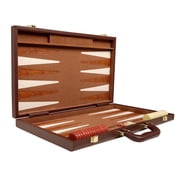 Middleton Games 18-inch Deluxe Backgammon Set - Medium - Brown
