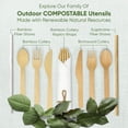 thumbnail image 4 of EcoPreps Premium Pre-Rolled Napkin and Bamboo Cutlery Set (30 Pack, 120 PCS) 100% Biodegradable, Eco-Friendly, Disposable Wrapped Cutlery - Includes Pre-Wrapped Bamboo F, 4 of 9