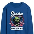 thumbnail image 3 of Star Wars - Valentine Yoda One For Me - Men's Long Sleeve Graphic T-Shirt, 3 of 5