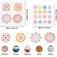 thumbnail image 2 of 2 plantillas de flores en miniatura para pintar, 20 estilos de plantillas reutilizables de mandalas florales para dibujar, plantillas para manualidades y pintura DIY, 2 of 7