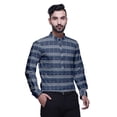 thumbnail image 3 of BESTMAN Chemise Col Mandarin Imprimée Kurta Courte Décontractée Ethnique pour Hommes, 3 of 6